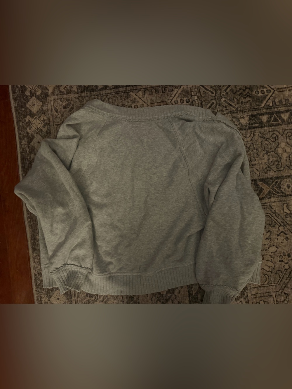 aerie Gray V-Neck Button Cardigan - Picture 3 of 3